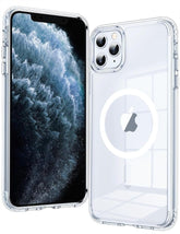 FNTCASE for iPhone 11 Pro Max Clear Phone Case: Magnetic Charging Shockproof Magsafe Support